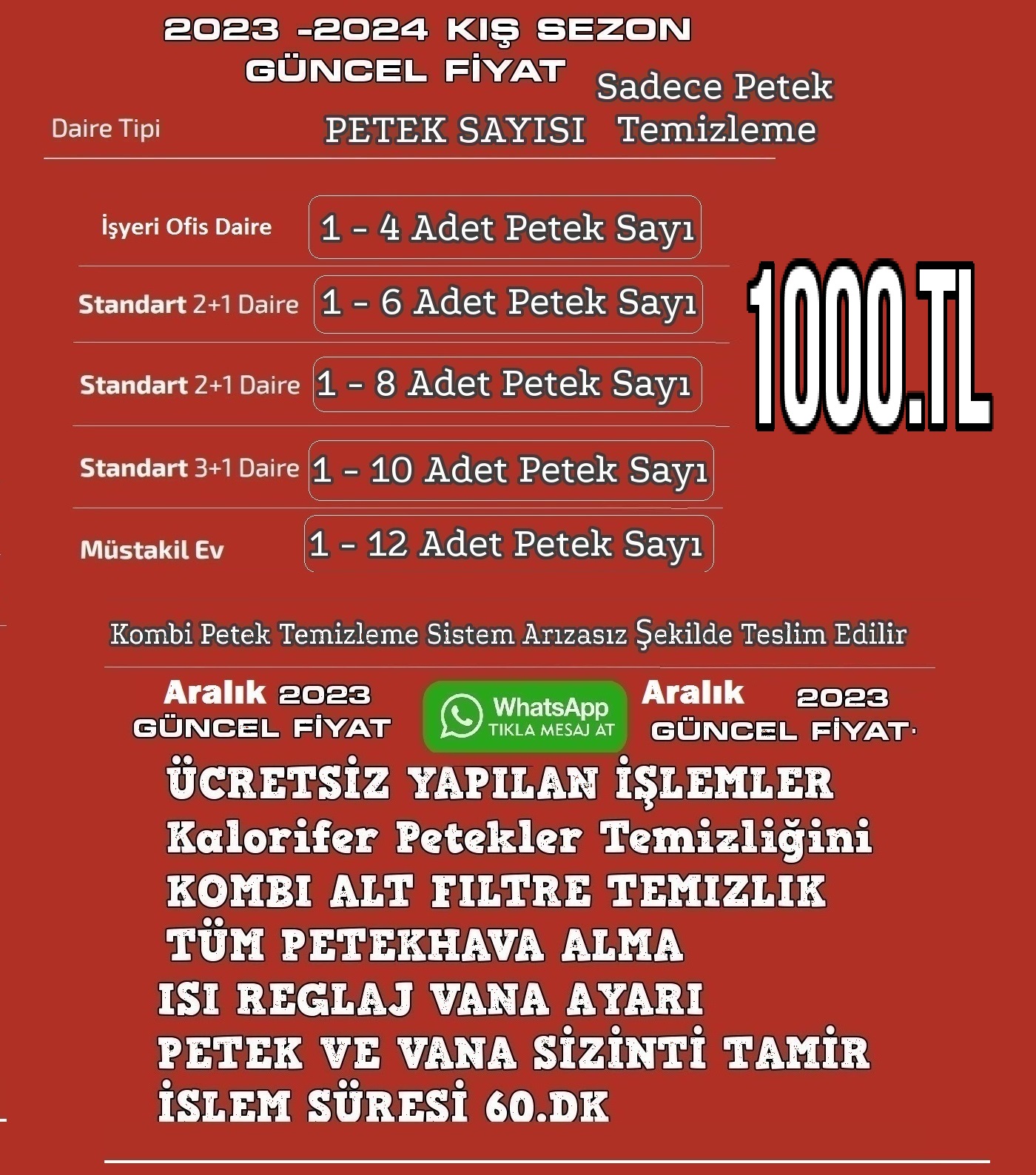 Beşiktaş Abbasağa Kombi Petek Temizliği